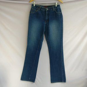 Vintage TALL 90s Highrise Straight Flared jeans w10T +MEASUREMENT Rigid denim